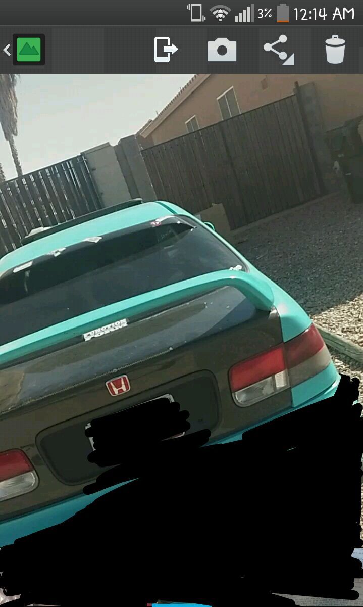 Ek civic 96-00 carbon fiber trunk with si wing
