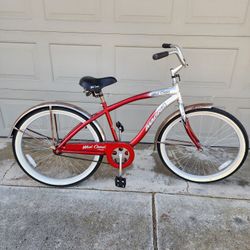 Red & Silver Beach Cruiser