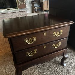 Dark Wood Side Table 