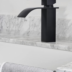 Faucets Waterfall Bathroom Sink Faucet Modern Single Handle Bathroom Gold And Black  And Nickel A2 ch