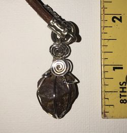 Wire wrapped rough ruby