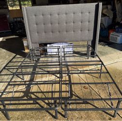 Queen headboard and frame
