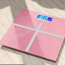 Pink Stand On Weight Scale 