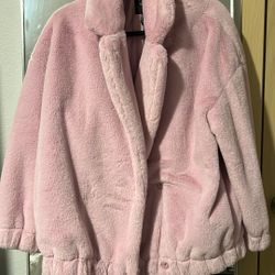 Purple Soft Fur Jacket. F21