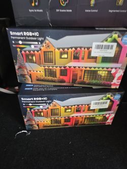 New smart permanent outdoor lighting system includes three 100-foot strands with 60 RGB+IC lights each. This set is compatible with the Smart Life app