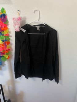 Black h&m button up