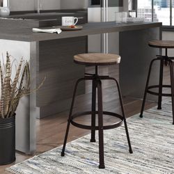 2 Adjustable Height Bar Stool