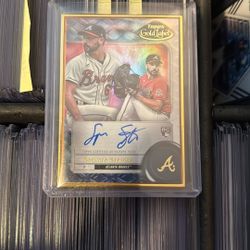 Spencer Strider Rookie Auto Topps Gold Label 2022