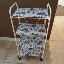 New German Sturdy Metal Multipurpose Shelf 4 Tier On Wheels 