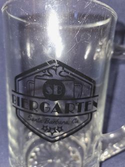 Santa  Barbara Biergarten Glass Stein