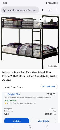 Wrought Iron Twin Bunk Bed
