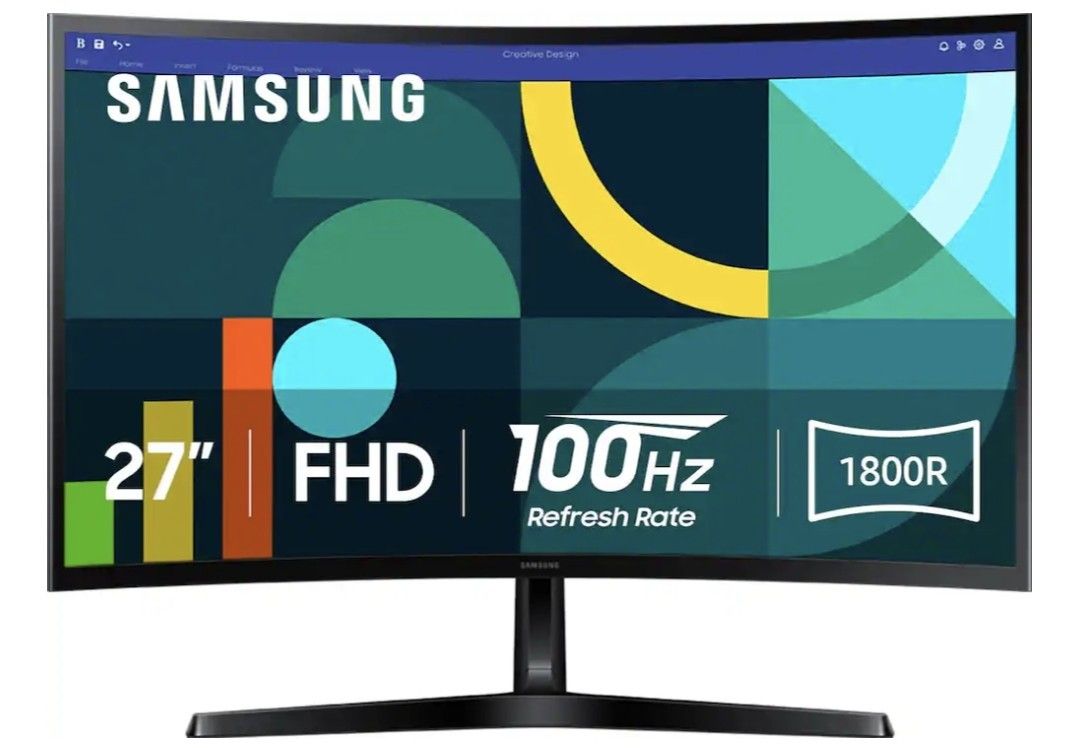 Samsung - 27" S3 (S36GD) LED FHD 100Hz Curved Monitor (HDMI, D-sub) - Black