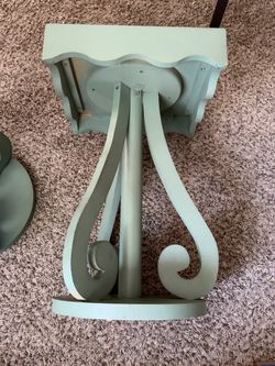 Pair of Sage Green Accent / Side Tables