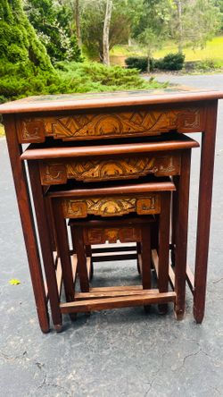A set of stools, antique