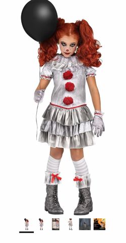 Fun World girls Girl’s Carnevil ClownCostume LARGE