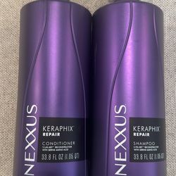 Nexxus Keraphix Shampoo/Conditioner for Damaged Hair with Keratin Protein and Bl