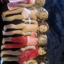 6 American Girls Dolls 