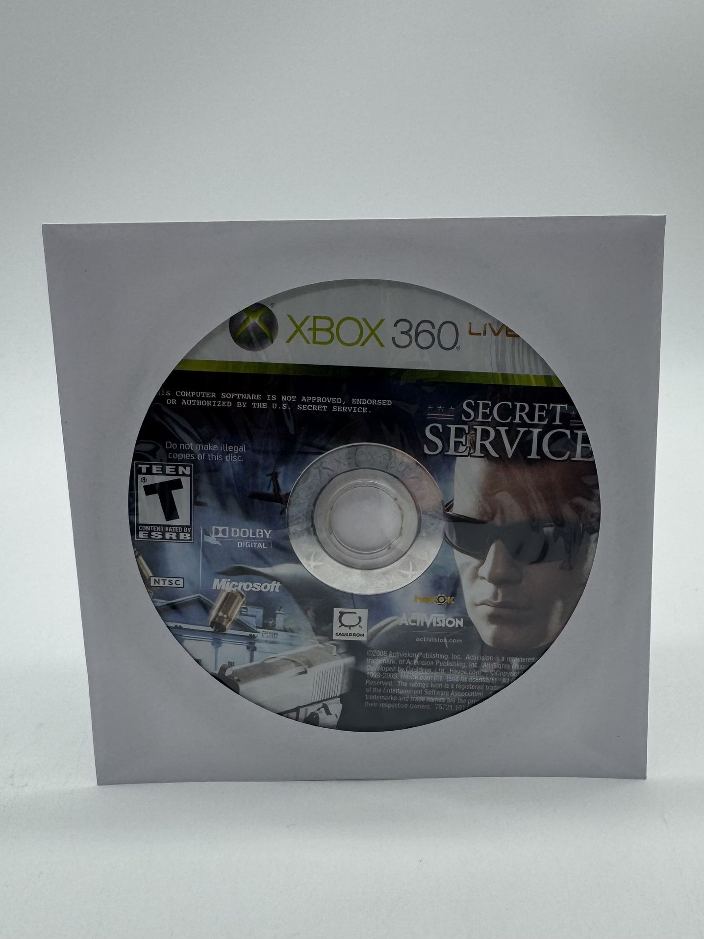 Secret Service (Microsoft Xbox 360, 2008) Disc Only Tested