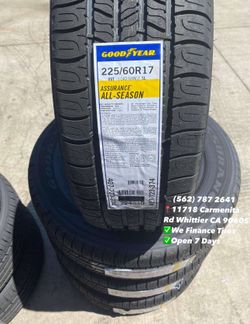 225/60R17 Goodyear Assurance All Season 60K Set of Tires Installed and Balanced Set de Llantas Nuevas Instaladas y Balanceadas