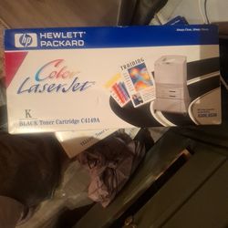 HP laserjet color cyan, yellow and black toner cartridge