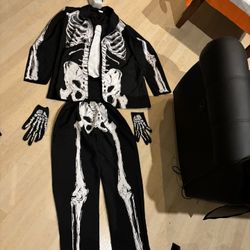 Men Skeleton Halloween Costume Large