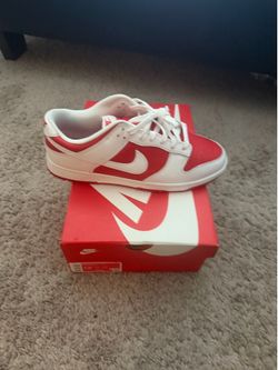Nike dunk red/white university