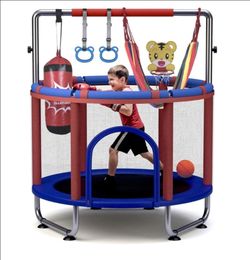 Brand new in box kids trampoline with accessories