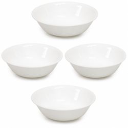 4pk- Corelle Vitrelle 1-Quart Serving Bowls Winter Frost White 8.5" Round