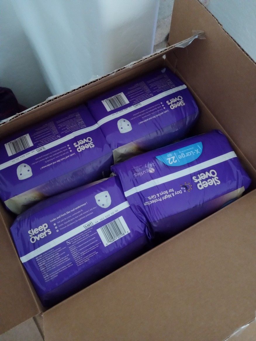 Diapers Sleep Overs X-Large Youth  / 85-140 Lbs 
