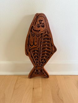 Carved Wooden Fish Wall Art