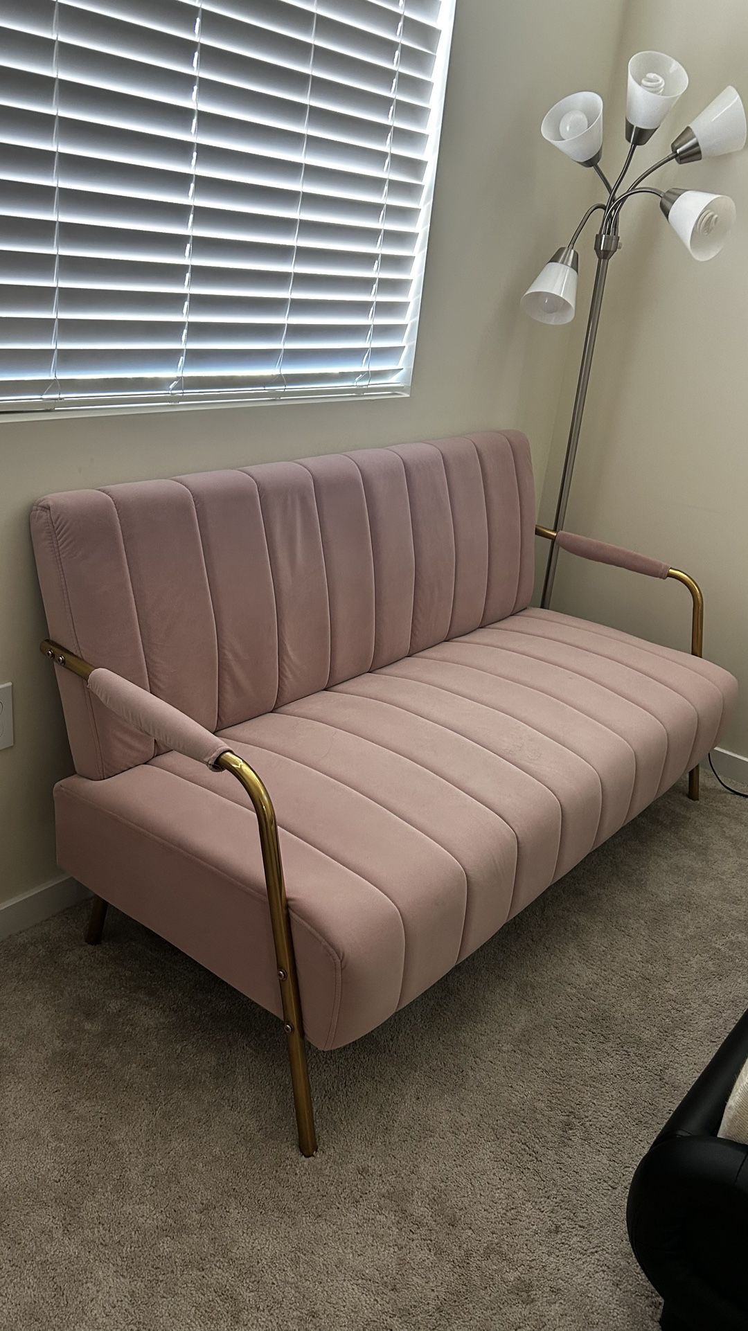 Loveseat Sofa With 2 Pillows Modern