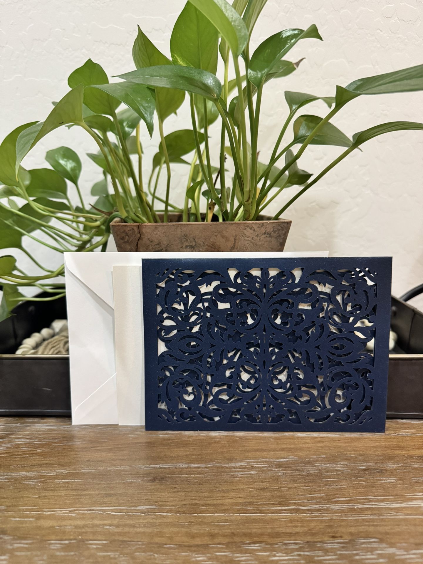 50 Navy Blue Invitations Kit (Queen Creek)