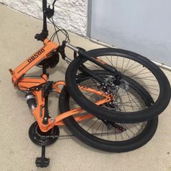 Foldable Mountain Bicycle/21 Speed 26 Inch Dual Disc Brakes