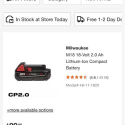 Milwaukee Battery