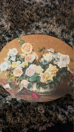 Hand painted wall art & handmade post cards with stitching