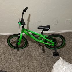 New 16" Boys Bike With Training Wheels