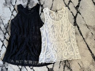 Express Two Lace Tank Top Shirt Blouse Women Teen XS 0
