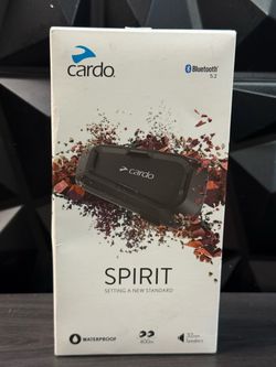 Cardo Systems Spirit Motorcycle Bluetooth Communication Headset -NEW (3488/4)