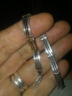 Italy sterling silver and 14k bracelets