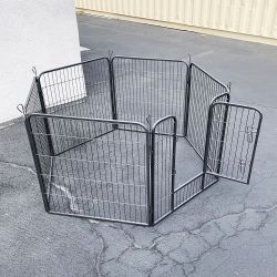 New $85 Heavy Duty 32” Tall x 32” Wide x 6-Panel Pet Playpen Dog Crate Kennel Exercise Cage Fence 
