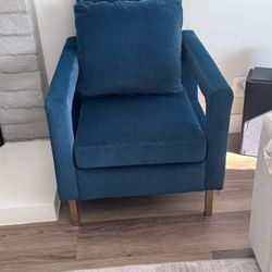 Velvet Accent Chair 