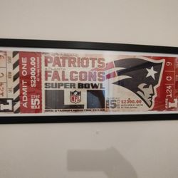 Framed New England Patriots Superbowl Poster