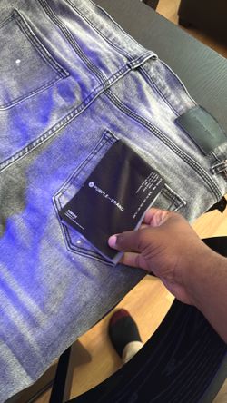 Size 36 Stacked Black Tag Purple Jeans