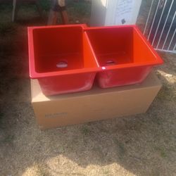Red Kitchen Sink Brand New