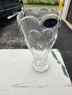 Deplomb Deplomo USALed Crystal Heart Vase 