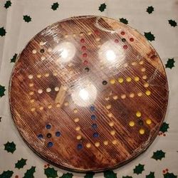 WOODEN GAME BOARD - for Aggravation,  Wahoo, Fast Track And Other Games -  $55