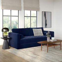 Sven Plush Cascadia Blue Sofa Bed SKU24694