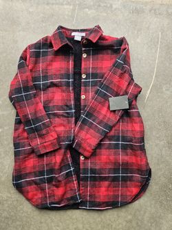 Lark & Grey Sherpa Lined Flannel Shirt Jacket Red Black Plaid XL NWT