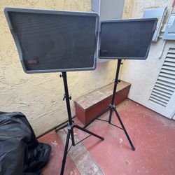 🎵 Complete PA System – Ramsa Speakers + QSC Powerlight 1.8 + Mackie 1604-VLZ Pro – Ready to Use!