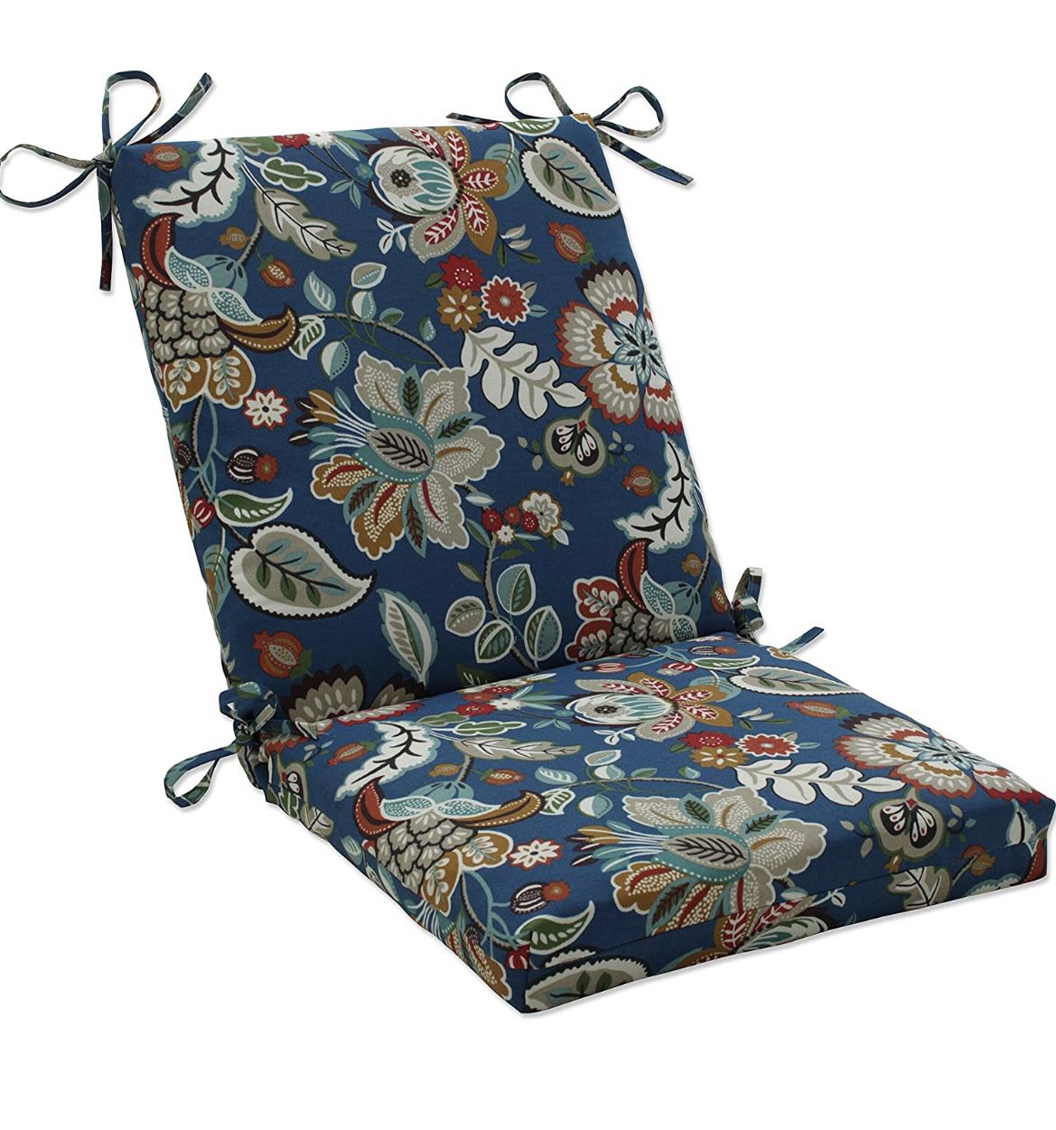 Pillow Perfect Outdoor/Indoor Telfair Peacock Chair Cushion, Blue